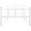 vidaXL Cadre de lit sans matelas blanc m&eacute;tal 100x200 cm