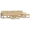 vidaXL Ensemble de canap&eacute;s d'ext&eacute;rieur 6 pc Blanc et Beige Polyester