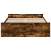 vidaXL Cadre de lit avec tiroirs sans matelas chêne fumé 140x190 cm
