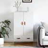 vidaXL Buffet haut blanc brillant 69,5x31x115 cm bois d'ing&eacute;nierie