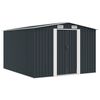 vidaXL Abri de jardin 257x298x178 cm M&eacute;tal Anthracite