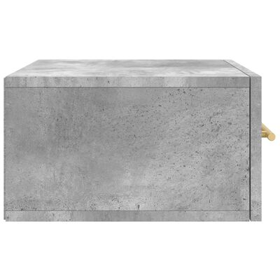 vidaXL Tables de chevet murales 2 pcs gris béton 35x35x20 cm