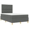 vidaXL Lit &agrave; ressorts avec matelas Gris fonc&eacute; 120 x 200 cm tissu
