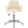 vidaXL Chaise pivotante de salle &agrave; manger Cr&egrave;me Velours