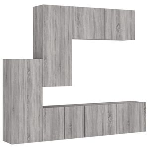 vidaXL Unit&eacute;s murales TV 5 pcs sonoma gris bois d'ing&eacute;nierie