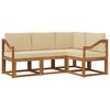 vidaXL Ensemble de canap&eacute;s d'ext&eacute;rieur 4 pcs Naturel et Beige