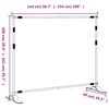 vidaXL Support de toile de fond noir 254x243 cm acier