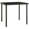 vidaXL Table &agrave; d&icirc;ner d'ext&eacute;rieur Anthracite 80x80x72 cm Verre et acier