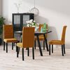 vidaXL Chaises &agrave; manger lot de 4 marron velours
