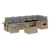 vidaXL Salon de jardin avec coussins 8 pcs beige r&eacute;sine tress&eacute;e