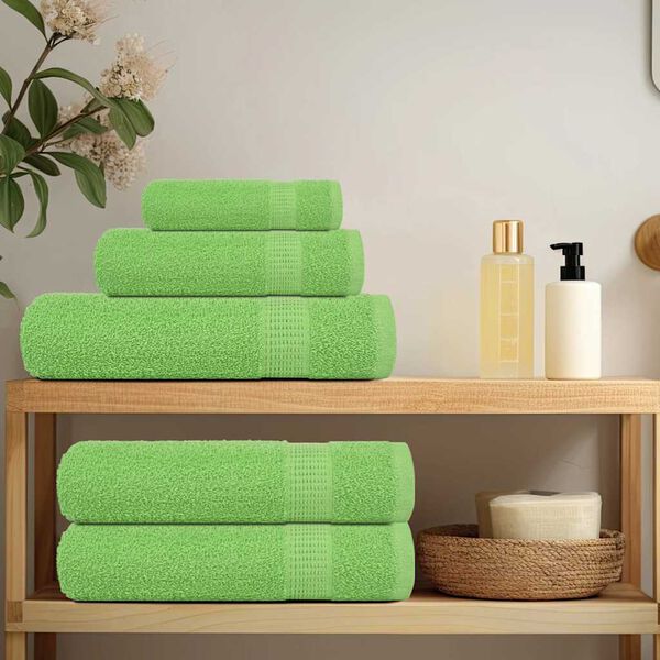 vidaXL Serviettes de sauna FROGN 10 pcs vert pomme 80x200 cm 360 g/m&sup2;