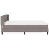 vidaXL Lit &agrave; ressorts avec matelas Taupe 200 x 160 cm tissu