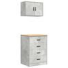 vidaXL Armoires de garage 2 pcs gris b&eacute;ton bois d'ing&eacute;nierie
