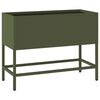 vidaXL Bac de jardin sur&eacute;lev&eacute; Vert olive 60 x 26 x 45 cm Acier