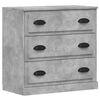 vidaXL Buffets 3 pcs gris b&eacute;ton bois d'ing&eacute;nierie