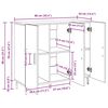 vidaXL Buffet Ch&ecirc;ne noir 90 x 34 x 80 cm Bois d'ing&eacute;nierie
