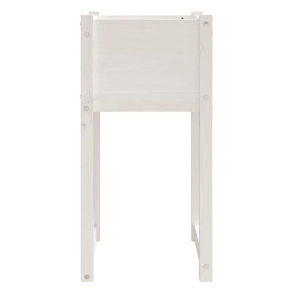 vidaXL Jardini&egrave;re Blanc 40x40x81 cm Bois massif de pin