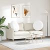 vidaXL Coussins de si&egrave;ge 2 pcs Blanc &Oslash;60 x 21 cm tissu