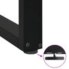 vidaXL Pieds de table de bar en U, 2 pi&egrave;ces, noir, 60 x (110-111) cm, acier