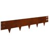 vidaXL Bordure de Pelouse 10 pc 100 x 20 cm Acier Rouill&eacute;
