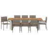 vidaXL Ensemble de salle &agrave; manger pour jardin 9 pcs Gris polyrotin