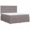 vidaXL Lit boxspring avec matelas Taupe 140 x 190 cm Tissu