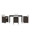 vidaXL Ensemble de salle &agrave; manger pour jardin 5 pcs Marron polyrotin