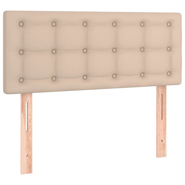 vidaXL T&ecirc;te de lit &agrave; LED Cappuccino 80x5x78/88 cm Similicuir