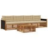 vidaXL Ensemble de canap&eacute;s d'ext&eacute;rieur 5 pc Naturel et Beige