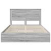 vidaXL Lit de Rangement Gris Sonoma 140 x 200 cm Bois d'ing&eacute;nierie