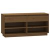 vidaXL Armoire &agrave; chaussures Marron miel 110x34x52cm Bois de pin massif