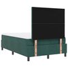 vidaXL Lit &agrave; ressorts avec matelas Vert fonc&eacute; 120 x 200 cm tissu