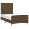 vidaXL Cadre de lit sans matelas marron fonc&eacute; 90x200 cm tissu
