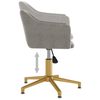 vidaXL Chaises &agrave; manger pivotantes lot de 4 Gris clair Velours