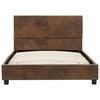 vidaXL Cadre de lit sans matelas marron similicuir daim 100x200 cm