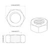 vidaXL Noix Acorn 2 pcs Argent&eacute; 12,8 x 12,8 x 6,5 cm Acier
