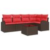 vidaXL Ensemble de canap&eacute; de jardin Marron polyrotin