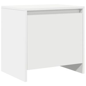 vidaXL Table de chevet blanc 45x34x44,5 cm bois d&rsquo;ing&eacute;nierie