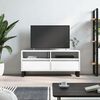 vidaXL Meuble TV blanc 100x34,5x44,5 cm bois d'ing&eacute;nierie