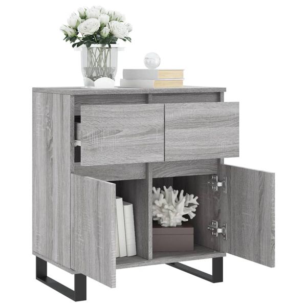 vidaXL Buffet Sonoma gris 60x35x70 cm Bois d'ing&eacute;nierie