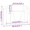 vidaXL Coussin de t&ecirc;te de lit Viana gris 80 cm similicuir