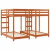 vidaXL Cadre de lit superpos&eacute; triple Marron cire 160 x 200 cm