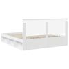 vidaXL Cadre de lit Blanc 200 x 200 cm Bois de pin massif