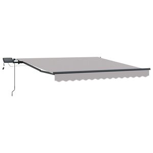 vidaXL Auvent R&eacute;tractable Gris clair 300 x 250 cm tissu