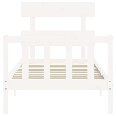 vidaXL Cadre de lit sans matelas blanc 90x200 cm bois de pin massif