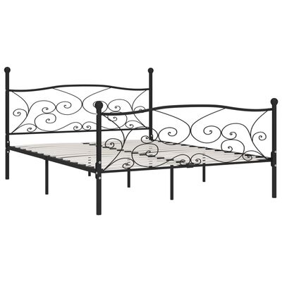 vidaXL Cadre de lit sans matelas avec sommier à lattes métal 200x200cm