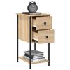 vidaXL Tables de chevet 2pcs ch&ecirc;ne sonoma 32x42x70cm bois d'ing&eacute;nierie