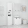 vidaXL Ensemble d'armoires salle de bain 3 pcs blanc bois d'ing&eacute;nierie
