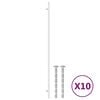 vidaXL Poign&eacute;es d'armoire 10 pcs argent&eacute; 480 mm acier inoxydable