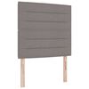 vidaXL Lit &agrave; ressort LED avec t&ecirc;te de lit Taupe 90 x 190 cm tissu